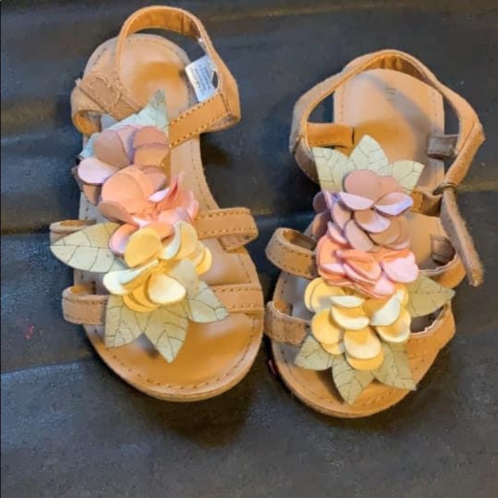 Pastel flower sandals
